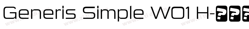 Generis Simple W01 H字体转换